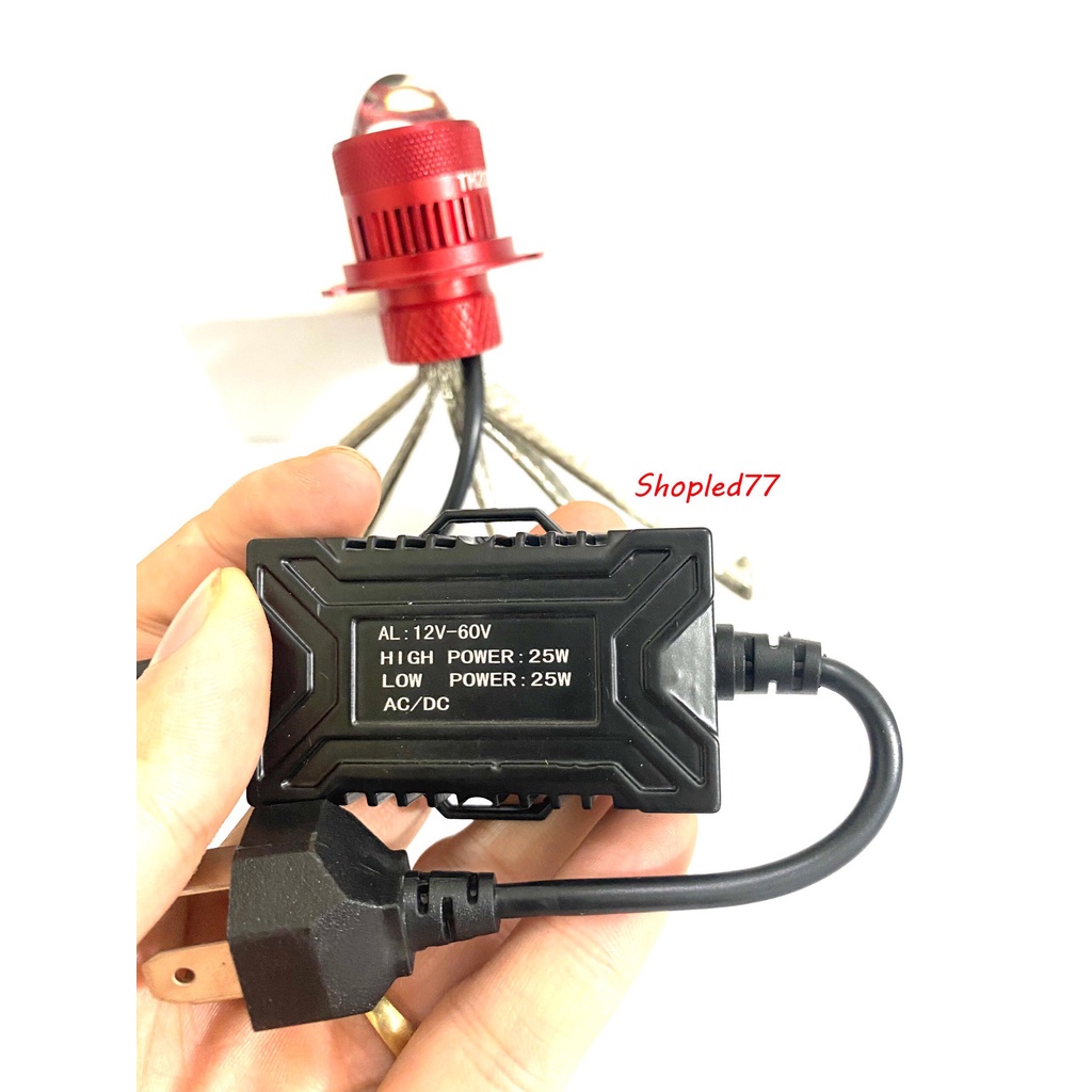 Đèn Pha Led Bi Cầu Mini Ruby Siêu Phẩm Gom 25W Sáng Chuyên Ô Tô Xe Máy