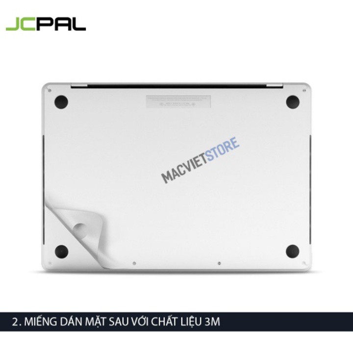[Chính Hãng] Bộ Dán Macbook Jcpal Full Body 5 in 1 Màu Silver