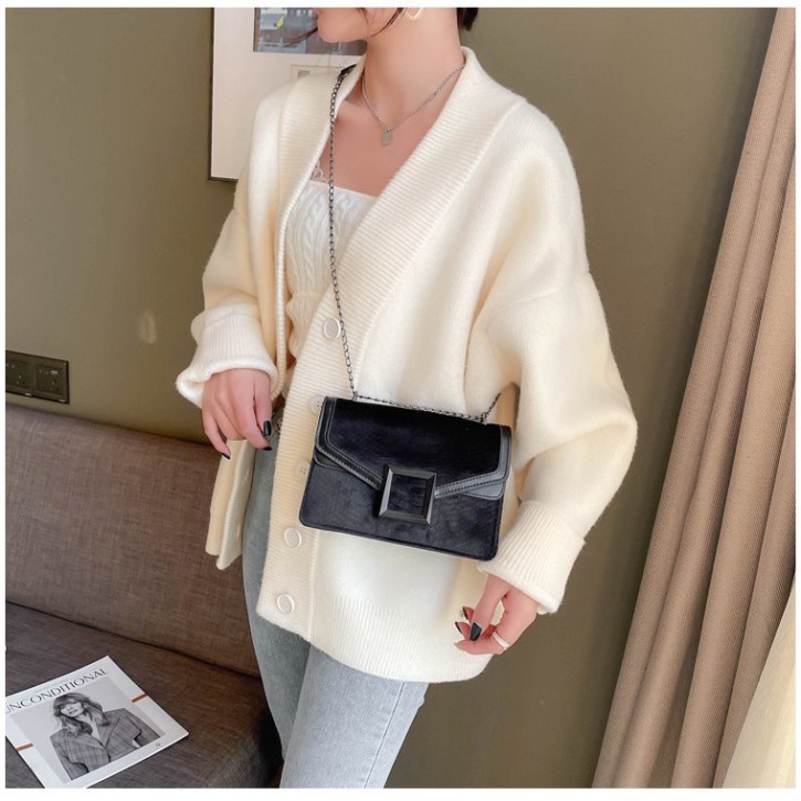 Túi xách nữ đeo chéo khóa vuông vân da rắn lót vải nhung mềm mịn siêu đẹp TX27 túi đeo vai TX Quảng Châu cao cấp | BigBuy360 - bigbuy360.vn