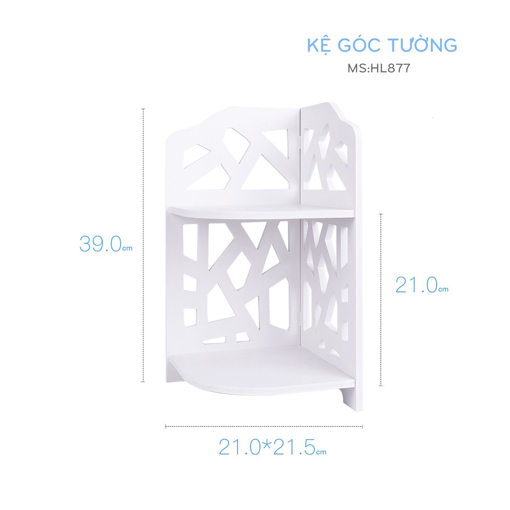 Kệ  góc trang trí 2 tầng mắt lưới để mỹ phẩm, đồ dùng kháng nước tuyệt đối
