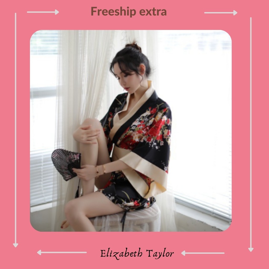 Cosplay Kimono Nhật Bản Kèm Đồ Lót Quyến Rũ, Cosplay Sexy
