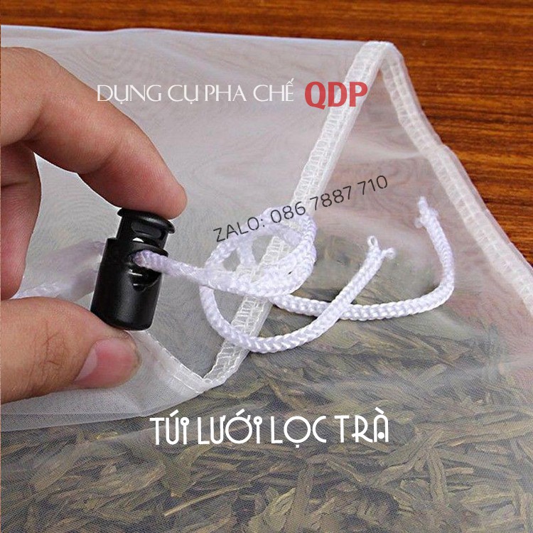 Túi lưới lọc trà có khóa rút dùng lọc trà, lọc hạt, lọc đậu nành, hấp xôi, ngô - Túi lưới giặt đồ lót, tất vào máy giặt