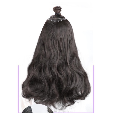 Tóc Giả Nối Dài Xoăn Màu Nâu Đen Dành Cho Nữ