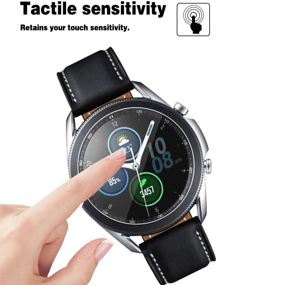 Set 2 kính cường lực / miếng dán HD bảo vệ màn hình cho Samsung Galaxy Watch 3 41mm 45mm