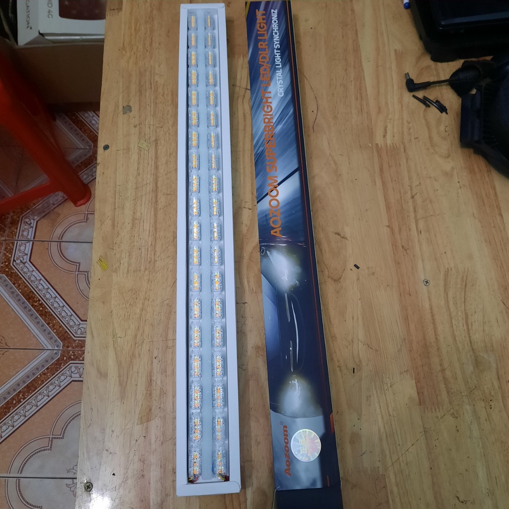 Led mí hạt ô tô  chạy DAYLIGHT AOZOOM bằng thủy tinh cao cấp- hàng chính hãng