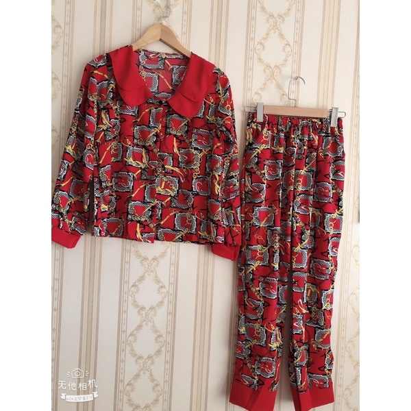 Đồ Bộ Nữ Mặc Nhà.Đồ Bộ Tay Dài Quần Dài Lụa 100D Free size 65kg.