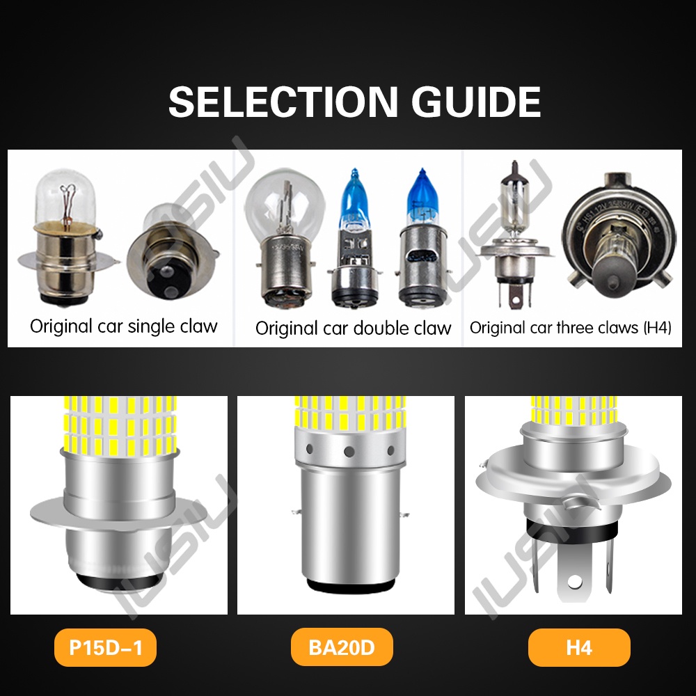 Đèn Pha Led Sương Mù Chạy Ban Ngày H4 P15D BA20D Dành Cho Xe Mô Tô Xe Hơi