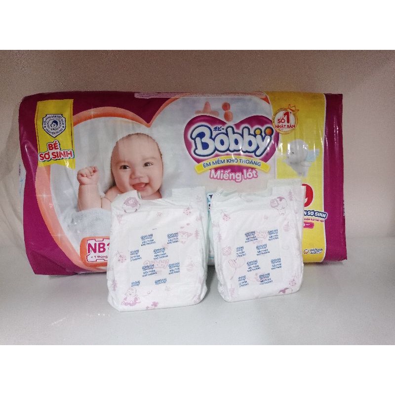 SIÊU RẺ  [Tách lẻ miếng] miếng lót sơ sinh Bobby Newborn 1 (dưới 1 tháng) SHOP MẸ BÚN