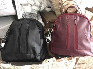 Balo da dê kèm móc khoá gấu xinh