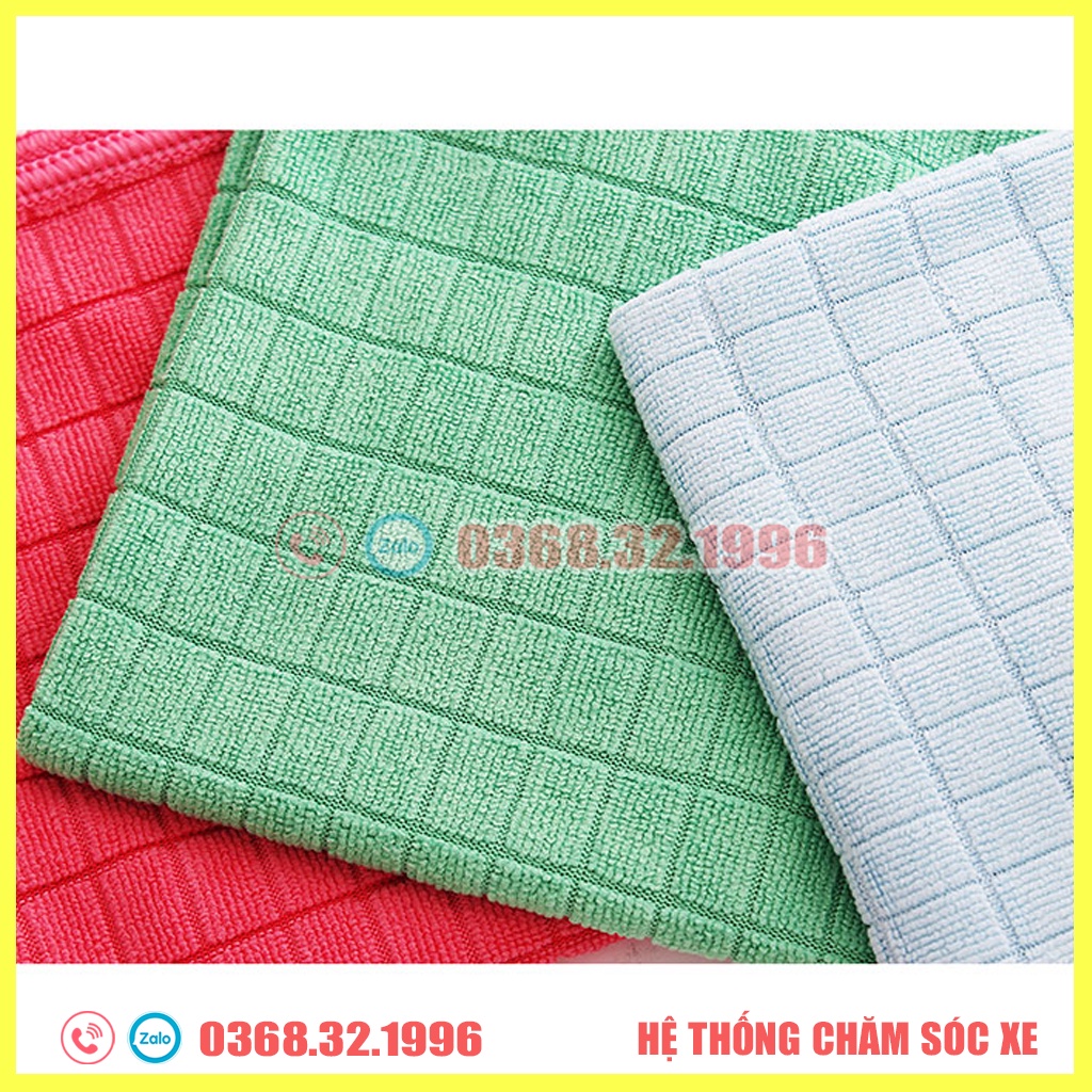 [Mã LIFEAU5SALE giảm 20k đơn 50k] Khăn lau kính ô tô microfiber đa năng cao cấp 30x40cm