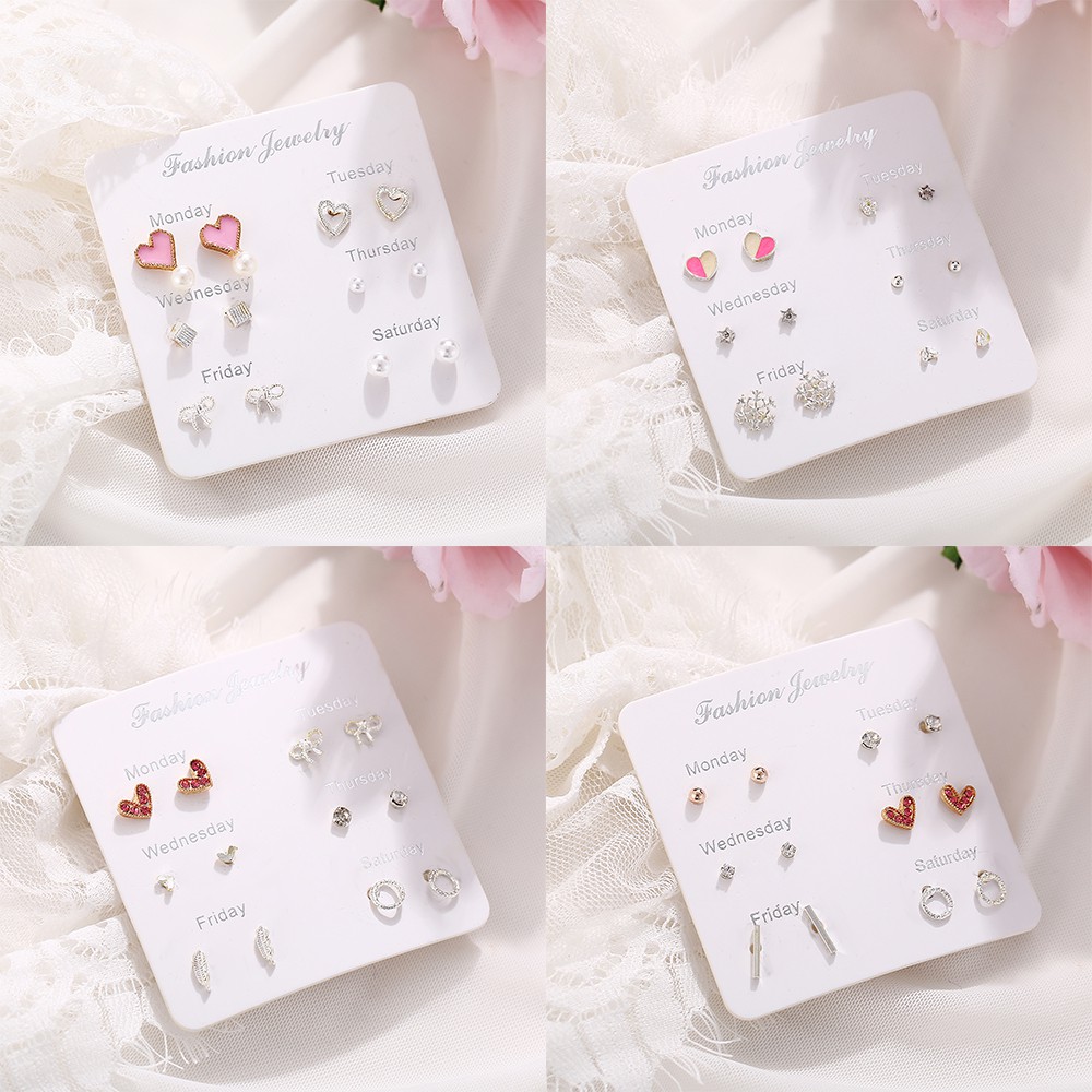 Bộ khuyên tai AY nhiều mẫu xinh xắn tùy chọn thời trang dễ thương cho nữ