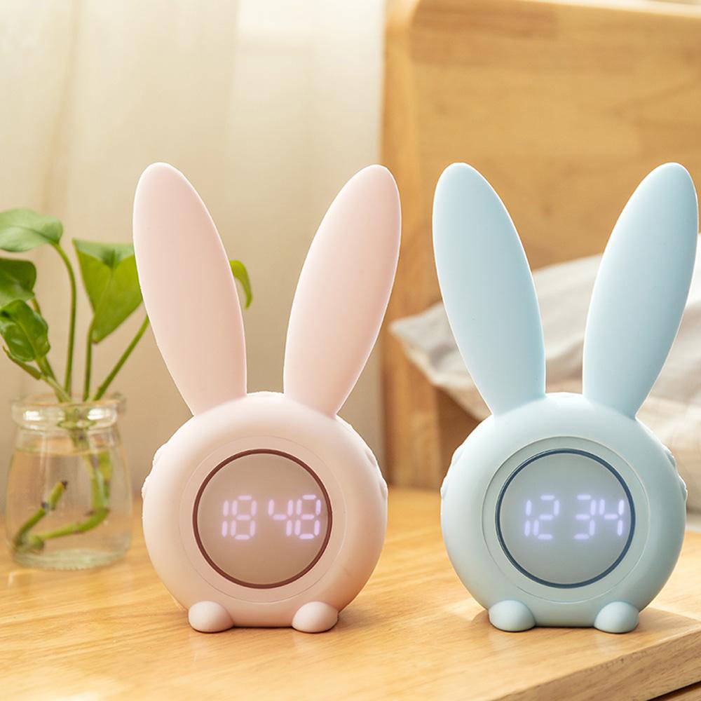Lloyd Đồng Hồ Báo Thức Kỹ Thuật Số Hình Thỏ Sáng Tạo Có Thể Điều Chỉnh Độ Sáng Để Bàn Trang Trí Phòng Ngủ