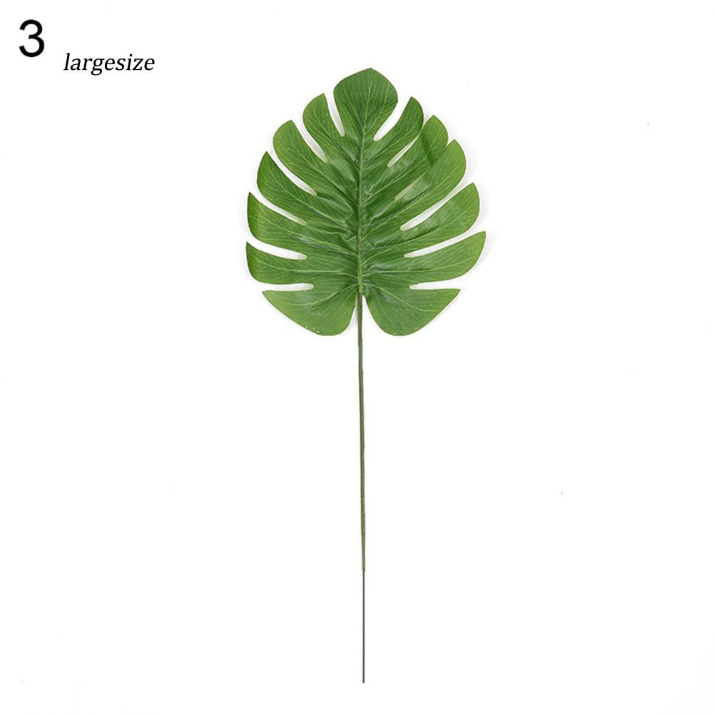 1 nhánh lá trầu bà monstera nhân tạo trang trí nội thất