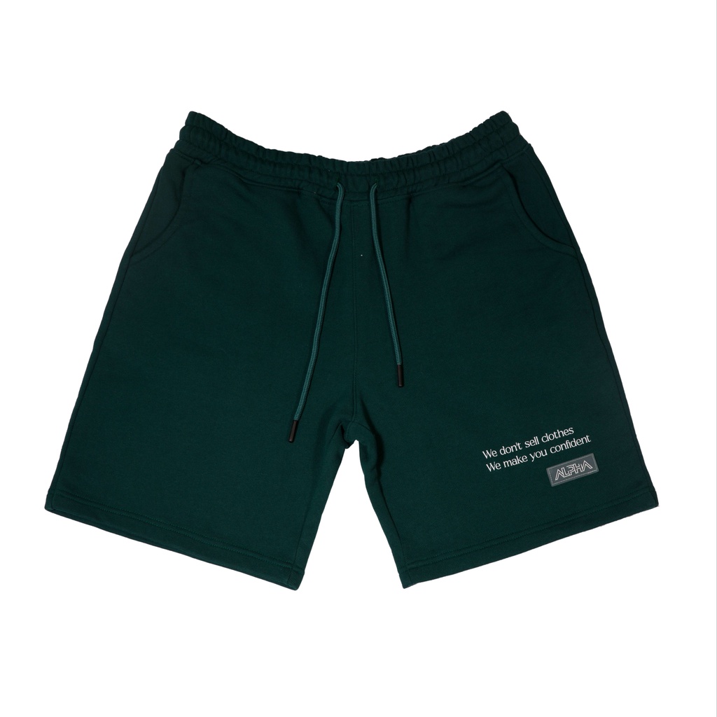 Quần Short ALPHA thun chân cua - Màu Xanh Ve Chai