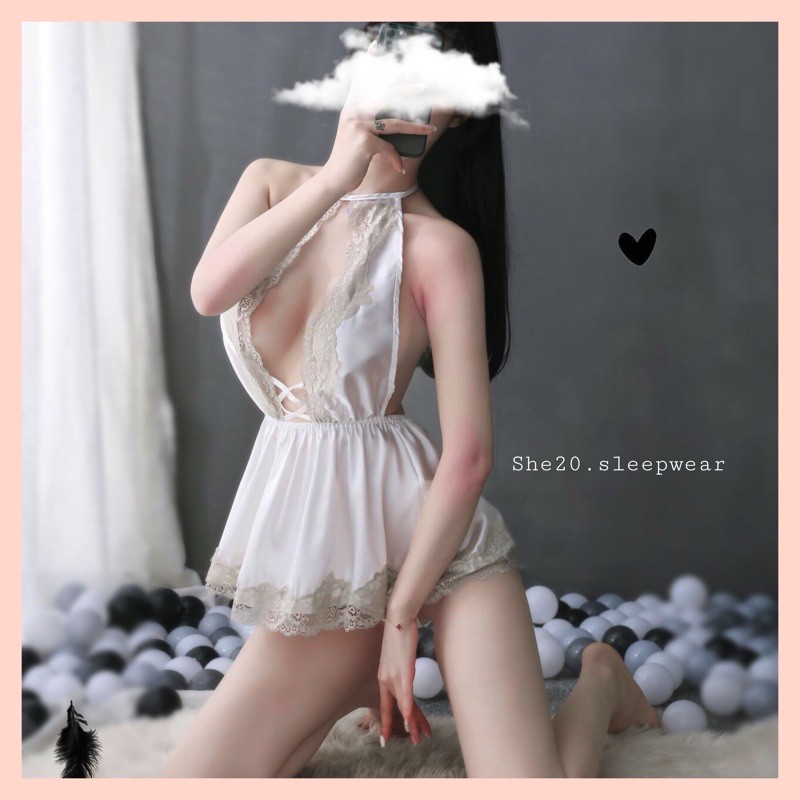 Váy ngủ xẻ ngực viền ren VN622 | BigBuy360 - bigbuy360.vn