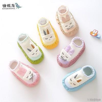 Giày cotton đế mềm chống trượt phong cách hoạt hình cho bé sơ sinh