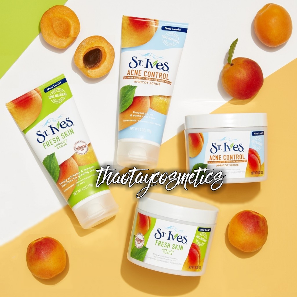 Tẩy tế bào chết St.Ives Apricot Scrub chiết xuất quả mơ (170g - 283g)