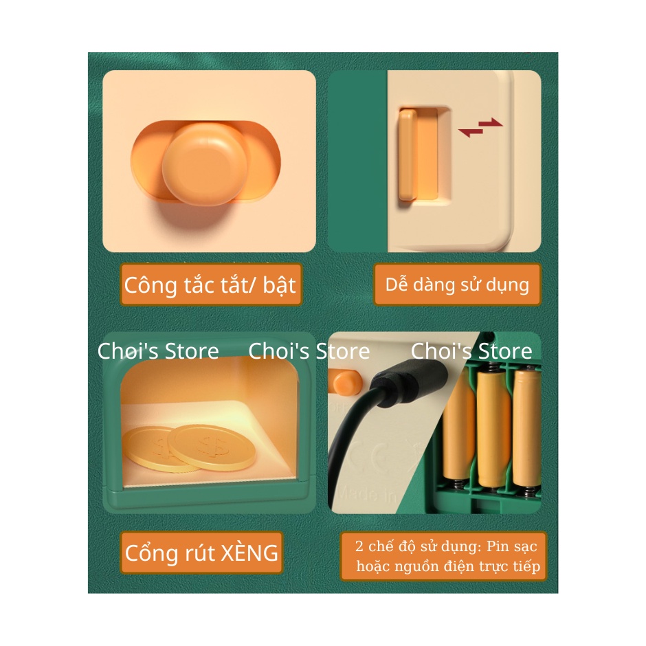 (PIN + SẠC CAO CẤP) Máy gắp thú bông cho bé cỡ lớn (kèm gấu, bóng) đếm thời gian có hiệu ứng đèn nhạc