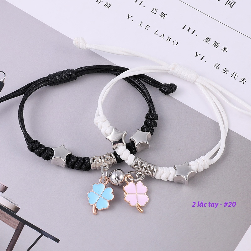 Lắc tay Bella925 vòng tay đôi dây rút điều chỉnh theo cỡ tay phù hợp cho cặp đôi và bạn thân