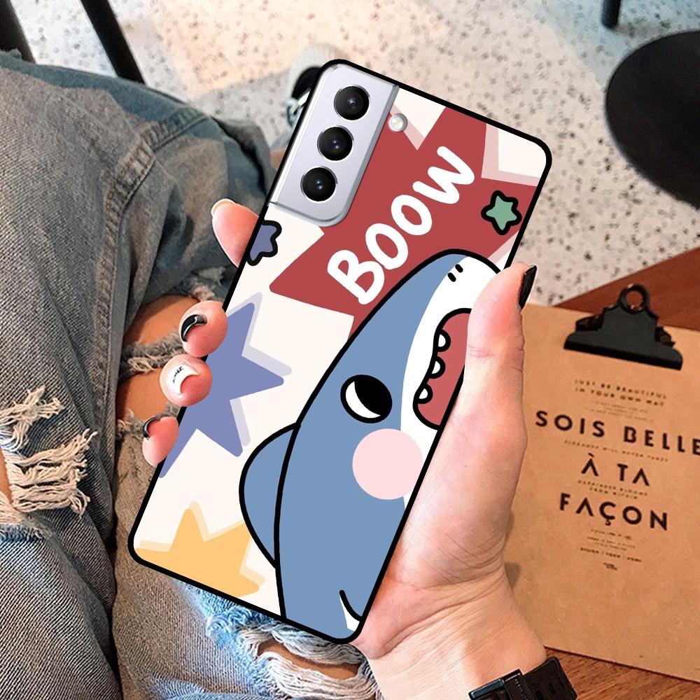 Ốp lưng Samsung S21 5G / S21 Plus 5G / S21+ 5G / S21 Ultra 5G / S21 FE in hình cá mập,khủng long dễ thương (T01 - T06)