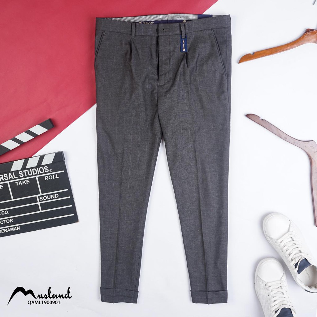 Quần tây lật gấu dáng slimfit co giãn nhẹ kiểu quần âu sọc dọc thời trang , 𝐅𝐑𝐄𝐄 𝐒𝐇𝐈𝐏 - QVML7 đẹpcháyhàng vài mã ạ