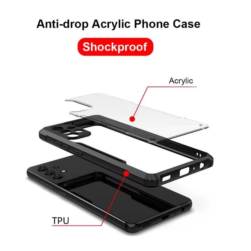 Ốp Lưng Samsung Chống Sốc Chống Galaxy A02s A71 A51 A52 A32 A42 A12 A70 A70s A50 A50s A21s A30 A30s A20 M12 5G Acrylic Case