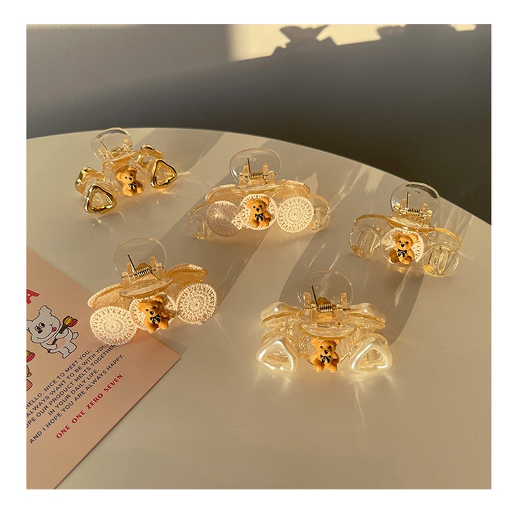 Kẹp tóc SEAGLOCA họa tiết gấu thời trang Hàn Quốc đáng yêu