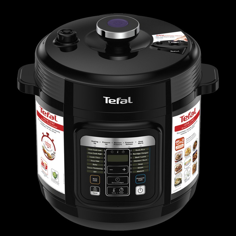 Nồi áp suất điện bảng điều khiển Tiếng Việt 6L Tefal Home Chef CY601868 1000W - Hàng chính hãng