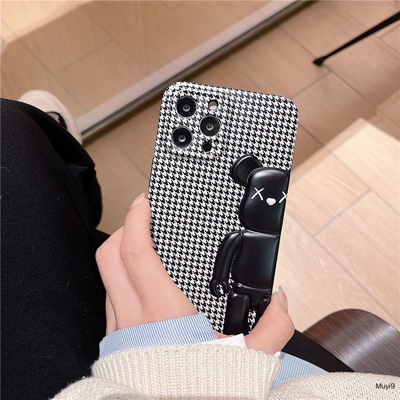 Ốp Điện Thoại In Họa Tiết Houndstooth 3D Thời Trang Cho iPhone13ProMax 12ProMax IX/XS MAX 11PROMAX XR i7/8plus