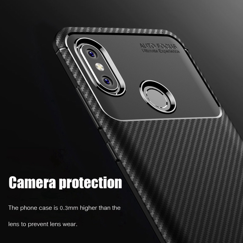 Xiaomi Mi 8 Pro SE Hybrid Slim Soft Carbon Fiber TPU Texture Protect Case Cover