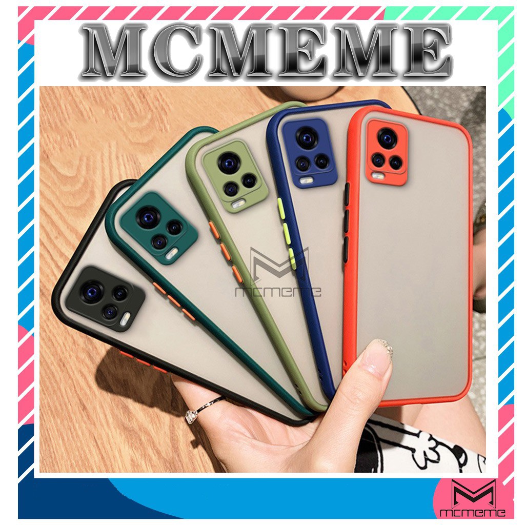 Ốp điện thoại mặt nhám chống sốc cho VIVO V21 V20 SE Pro Y72 X60 Y51 iQOO Neo 3 Z1 X50 Pro 5G