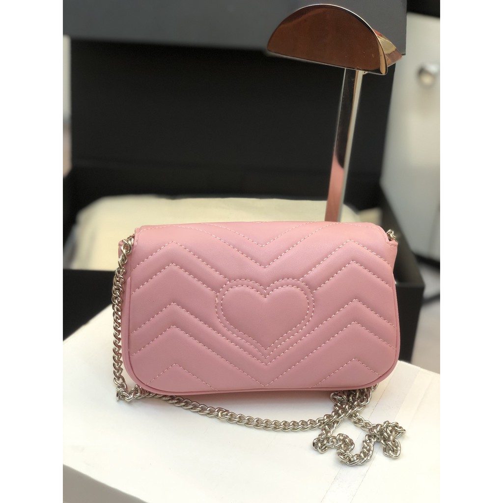 Túi Marmont Super Sale Màu Hồng Size 16cm