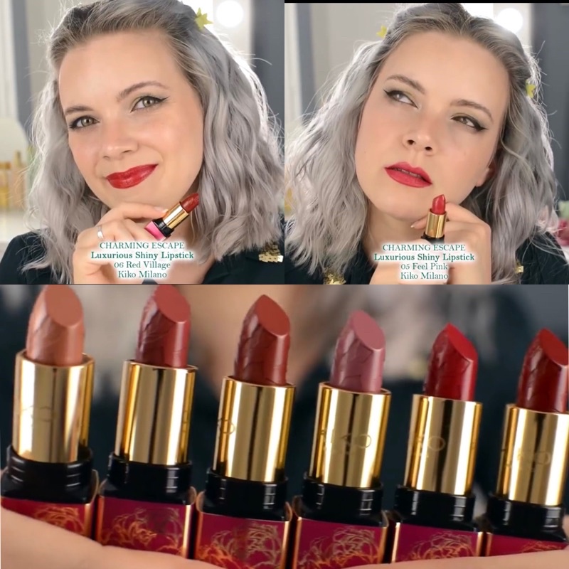 Son Môi dưỡng ẩm sáng da - son kiko Charming Escape Luxurious Shiny Lipstick - Kiko Milano - Italy