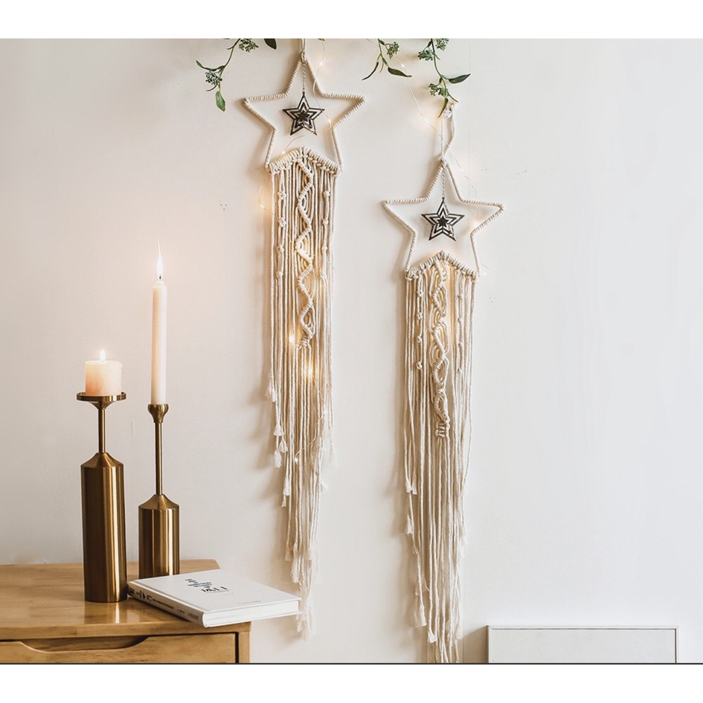 (Mẫu 16) Macrame Dreamcatcher Trang Trí Xinh Xắn