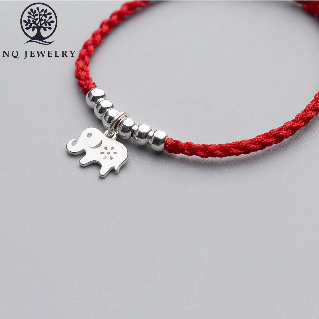 Vòng thắt dây đỏ chú voi nhỏ - NQ Jewelry