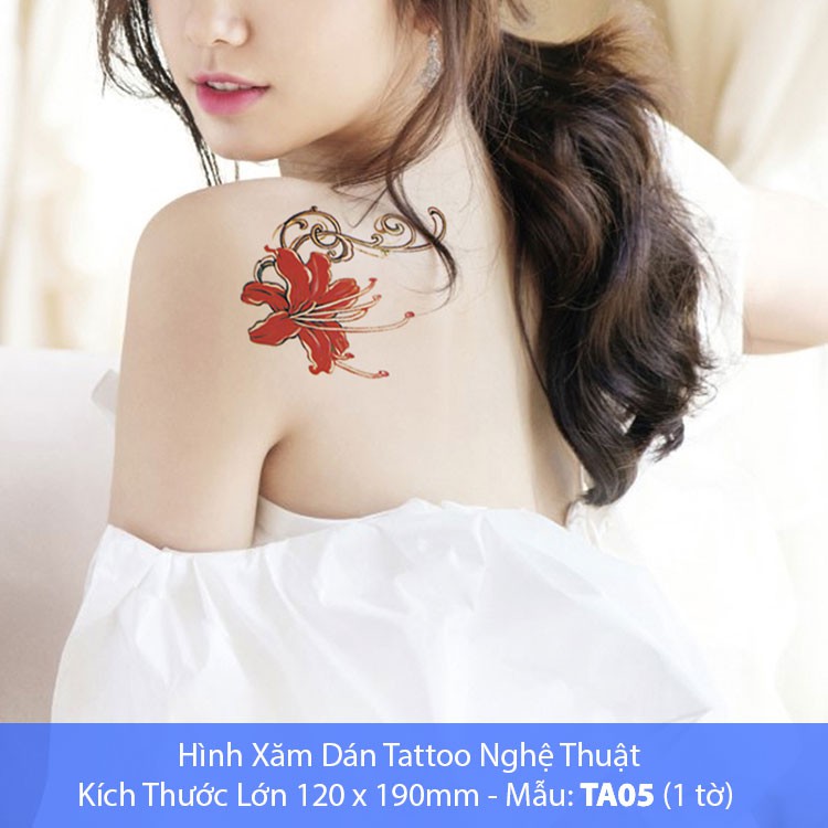 Bộ 20 Mẫu Hình Xăm Dán Lớn 12 x 19cm, Hình Xăm Tattoo Cao Cấp Combo 20 Tờ - Mẫu FT