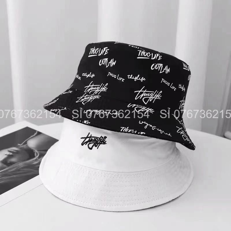 Mũ Bucket Nam Nữ Thể Thao Tai Bèo Vành tròn 2 Lớp Thuflife(1 Mặt Thêu + 1 Mặt In)