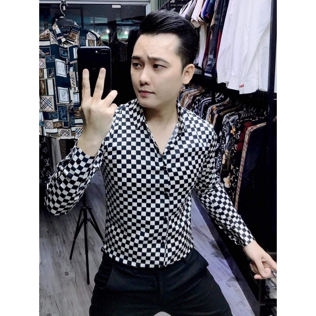 ÁO SƠ MI NAM DÀI TAY PHỐI HỌA TIẾT ĐỘC ĐÁO - PHONG CÁCH THỜI TRANG HÀN QUỐC