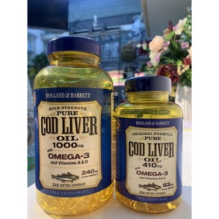 Dầu gan cá tuyết 🐠cod liver holland barett 250 viên 410mg