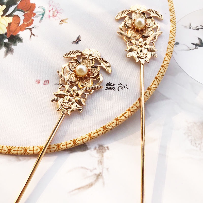 [Aishang Đẹp Mắt] Trâm Cài Tóc Hai Bước Hợp Kim Tua Rua Hóa Trang Hán Phục Hóa Trang Thần Tiên Hanfu Cổ Điển Dễ Phối Đồ