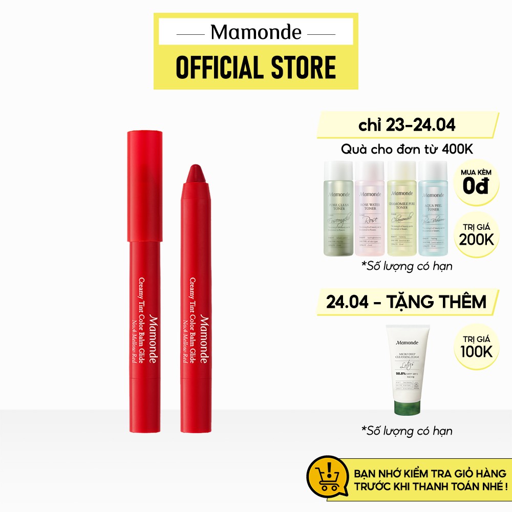 Son bút chì phiên bản mới Mamonde Creamy Tint Color Balm Glide 1.2g