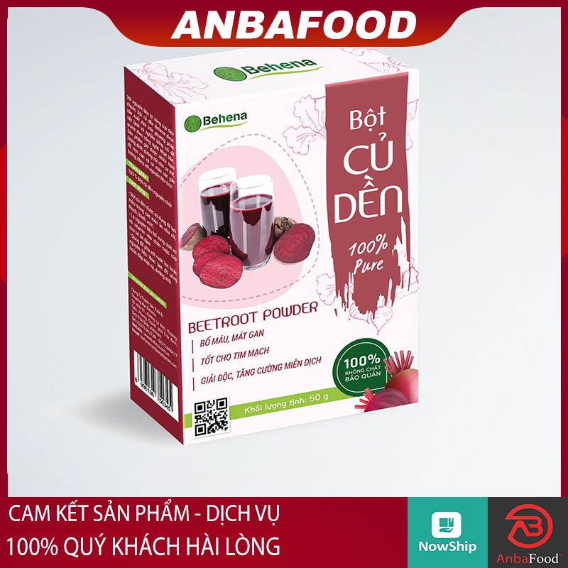 Bột Củ Dền Đỏ Nguyên Chất Behena (Hộp 50g) - Bổ Máu Tốt Cho Tim Mạch