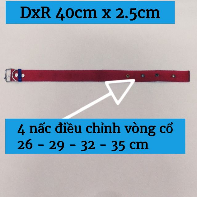 Vòng cổ chó & mèo - dây đeo cổ bằng vải dù 40cm x 2.5cm / Bền & thoải mái cho thú cưng