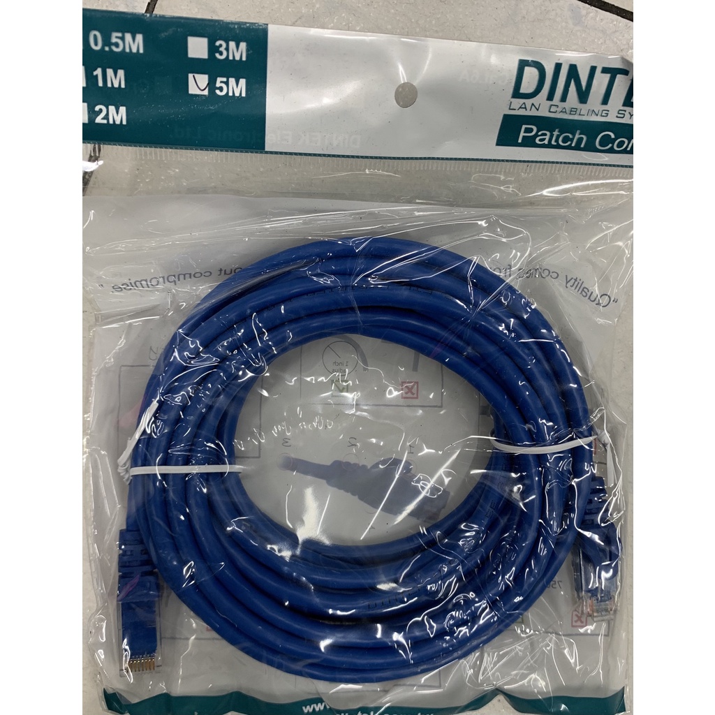 Cáp mạng 1.5M/3M/5M Dintek Cat 5E- Hàng chính hãng