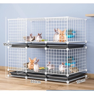   GIÁ SỈ-TẶNG CHỐT  Tấm Lưới Sắt Quây Chuồng Chó Mèo Thỏ Hamster Tấm Ghép Đa Năng Lắp Ghép Tủ Kệ Tiện Lợi 