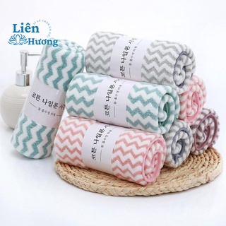 Khăn mặt lông mịn xuất Hàn siêu thấm nước kích thước 35x50cm