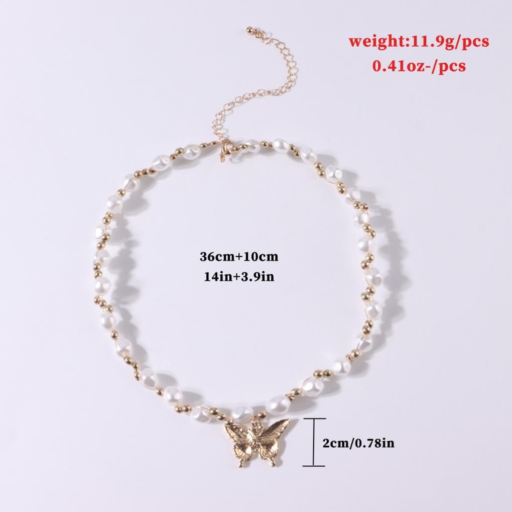 (020) Vòng Cổ Chuỗi Hạt Ngọc Hàn Quốc Phong Cách Vintage