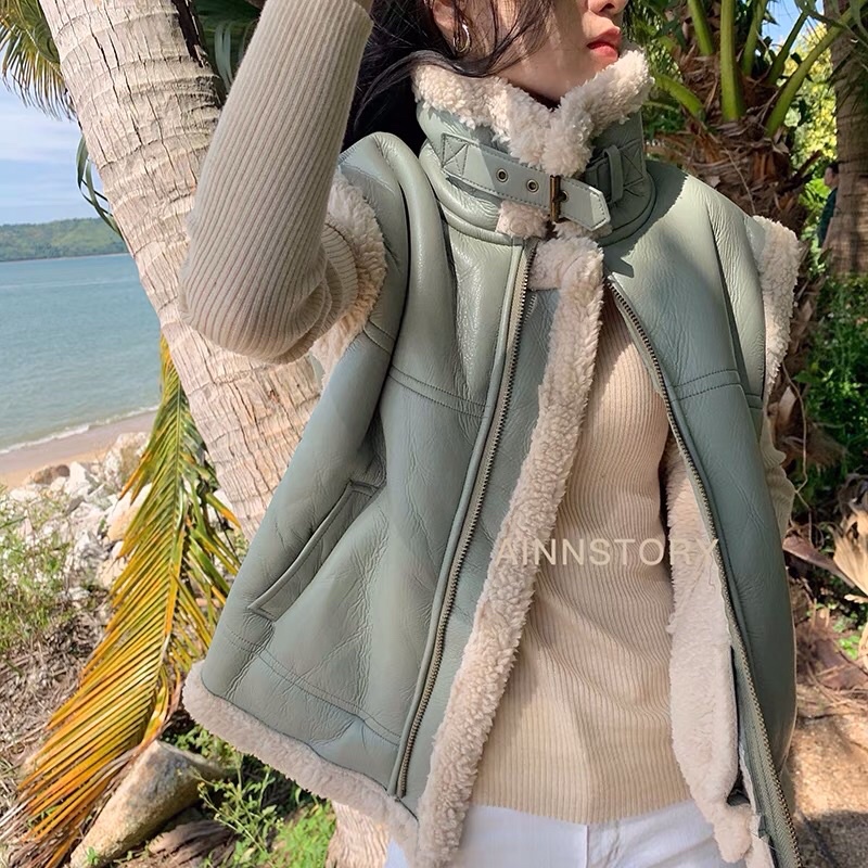 Áo gile da lót lông cá tính