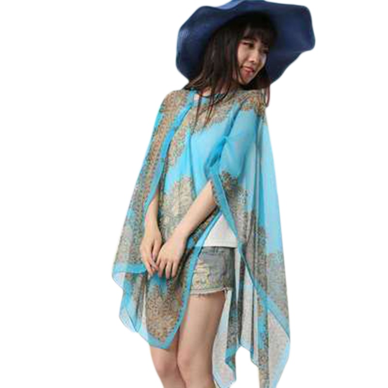 Áo Choàng Cardigan Vải Mềm In Hoa Thời Trang Mùa Hè Cho Nữ