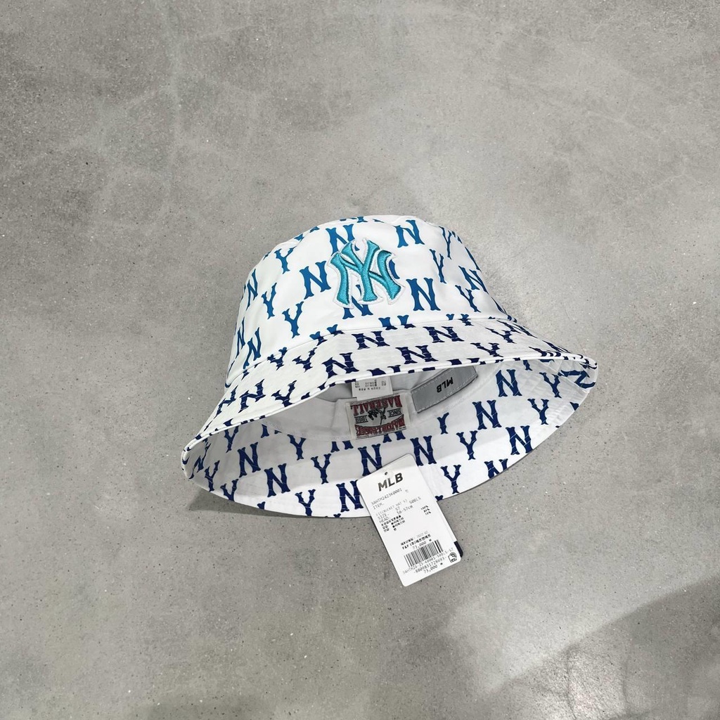 MŨ BUCKET MLB MONO GRADATION TRẮNG